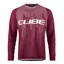 Cube Edge Round-Neck Long Sleeve Jersey - Bordeaux