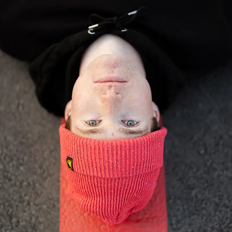 Burgtec Smuggler's Beanie Hat - Raspberry Speckle-5