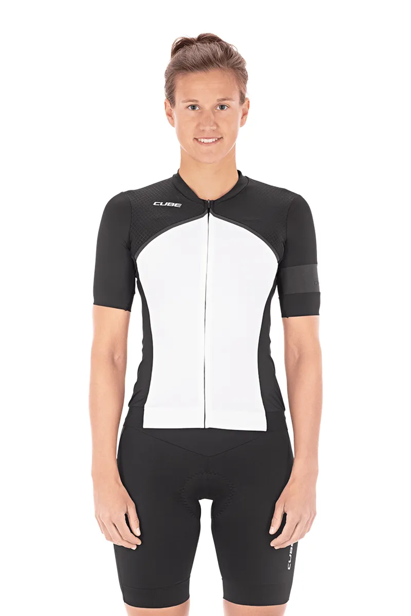 Cube Blackline Women's Short Sleeve Jersey - White/Black-1
