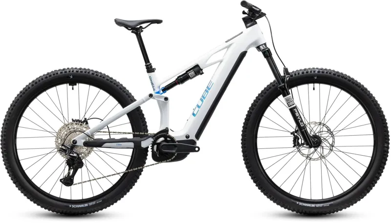 Cube Stereo Hybrid One44 HPC Pro 800 2027 Electric MTB -White/Blue