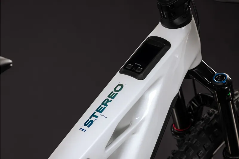 Cube Stereo Hybrid One44 HPC Pro 800 2027 Electric MTB -White/Blue-2