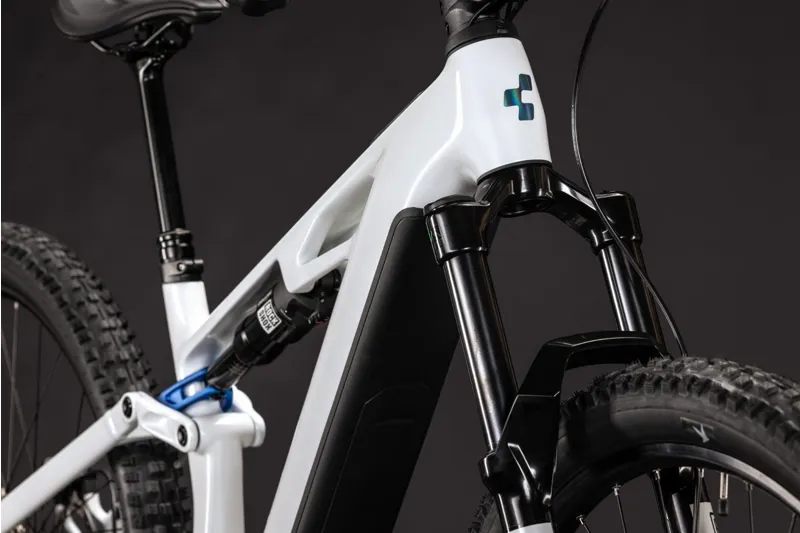 Cube Stereo Hybrid One44 HPC Pro 800 2027 Electric MTB -White/Blue-5