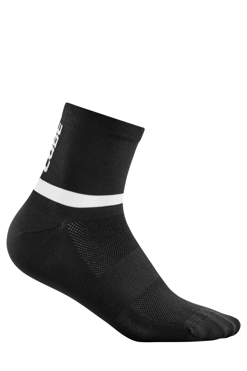 Cube Mid Cut Socks - Blackline