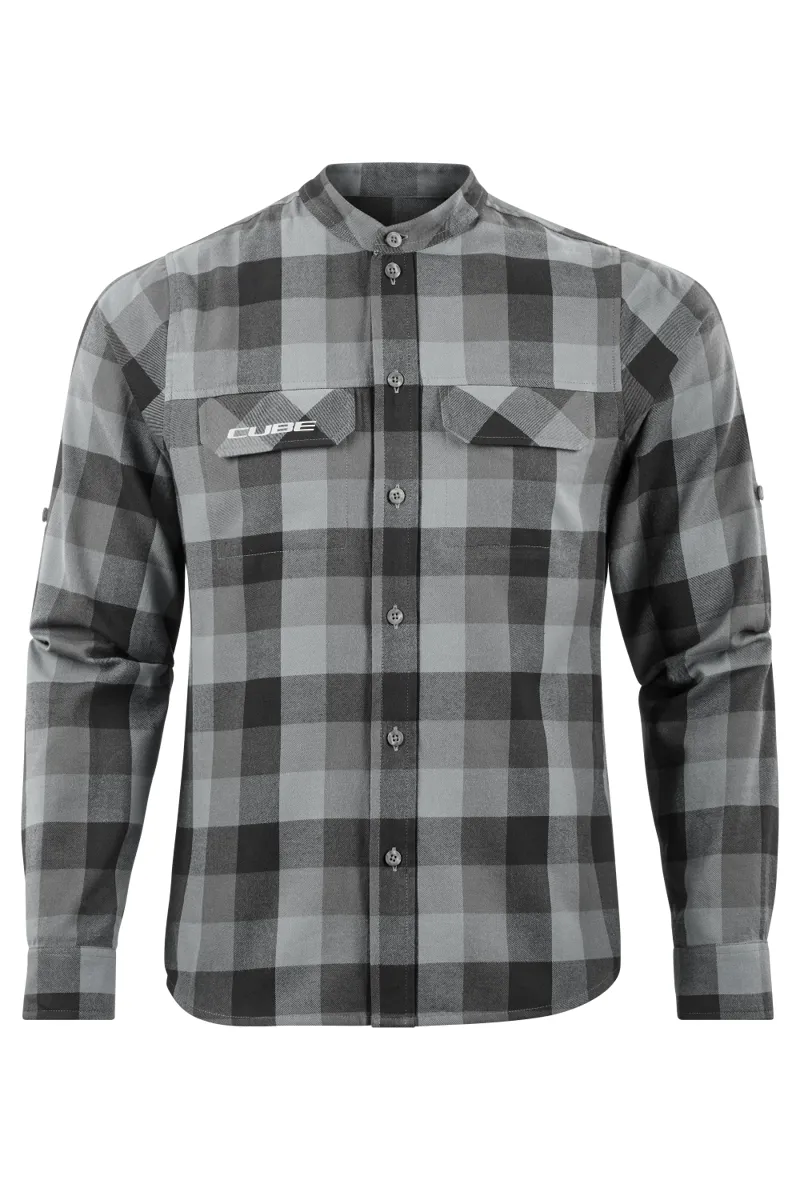 Cube Long Sleeve Work Shirt - Grey Check 