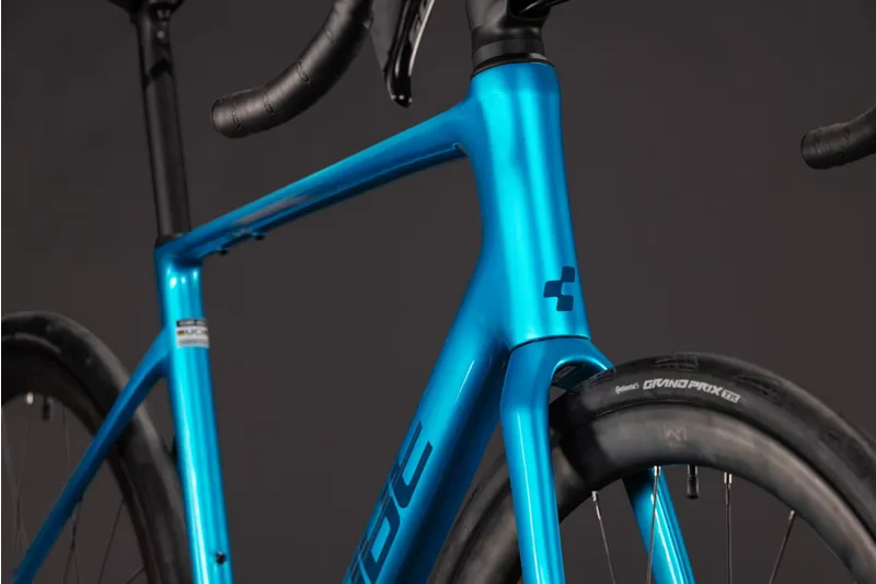 Cube Attain C:62 SLX 2027 Carbon Endurance Road Bike - Bali/Blue-6