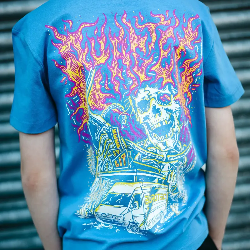 Burgtec Youth Keep It Lit T-shirt - Blue-6