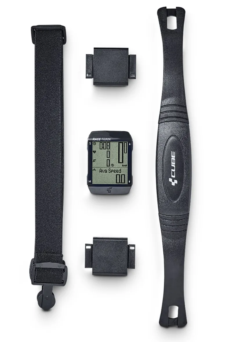 Cube Race Train Set Cycle Computer With HR Chest Belt/Cadence Sensor