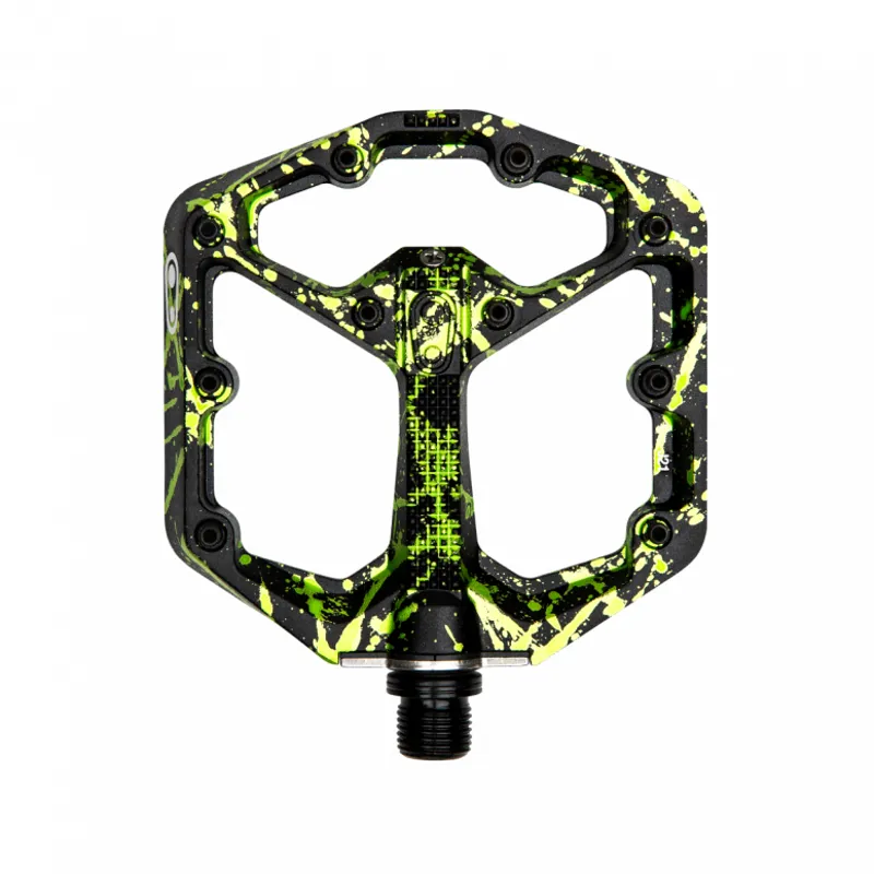 Crank Brothers Stamp 7 MTB Flat Pedals - Black/Green
