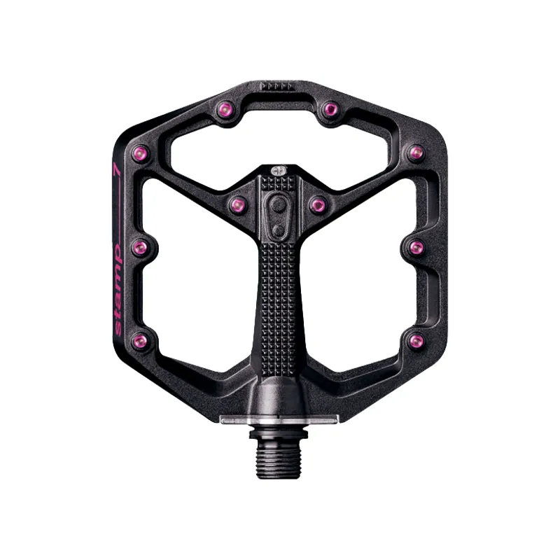 Crank Brothers Stamp 7 MTB Flat Pedals - Black/Pink