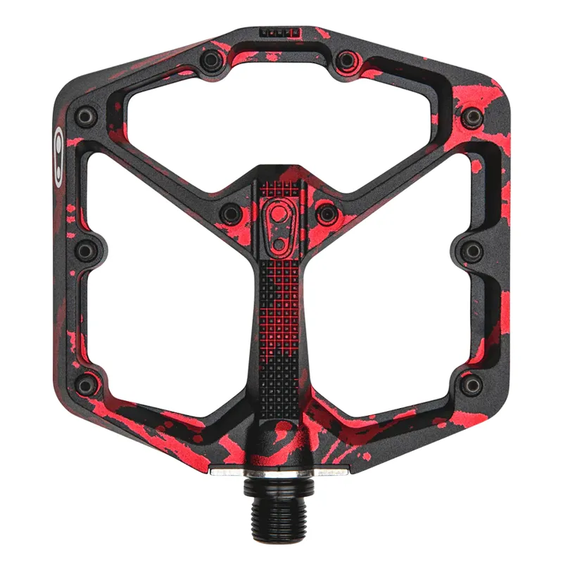 Crank Brothers Stamp 7 MTB Flat Pedals - Black/Red
