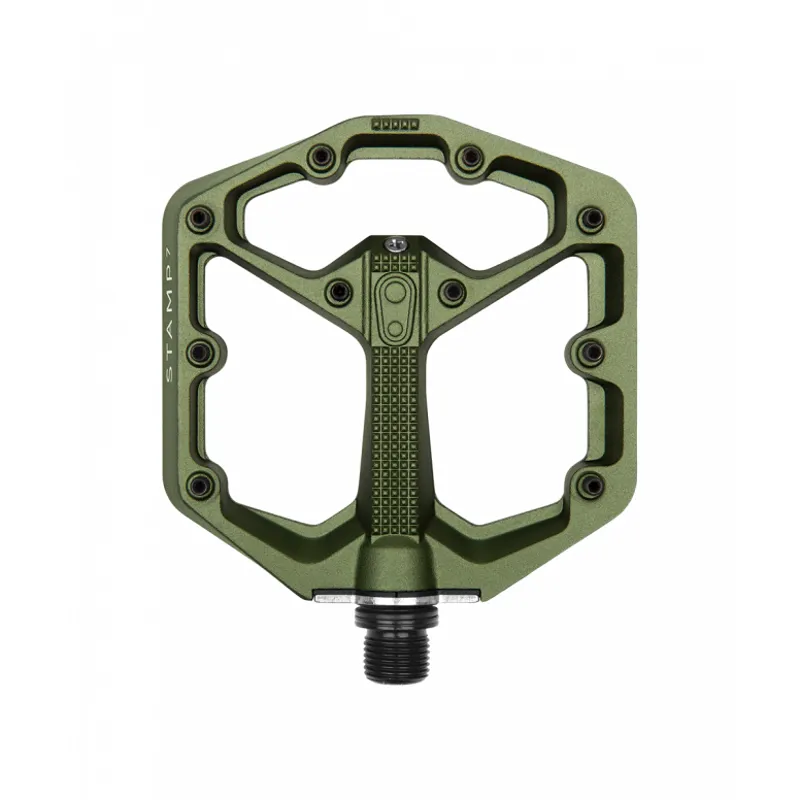 Crank Brothers Stamp 7 MTB Flat Pedals - Camo Green