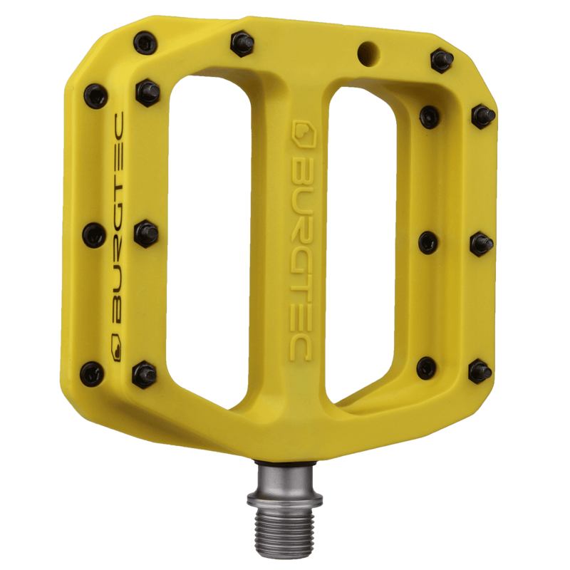 Burgtec MK4 Composite Flat MTB Pedals - Electric Yellow