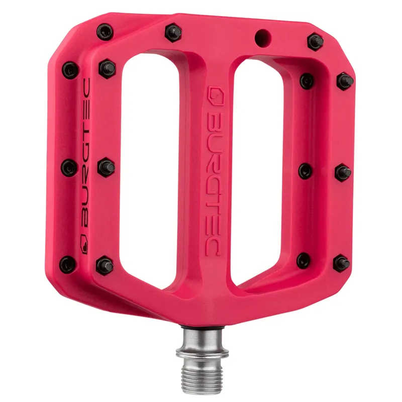 Burgtec MK4 Composite Flat MTB Pedals - Toxic Barbie Pink