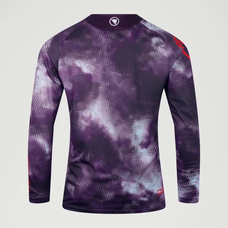 Endura Pixel Cloud LTD Men's Long Sleeve Jersey - Thistle-1
