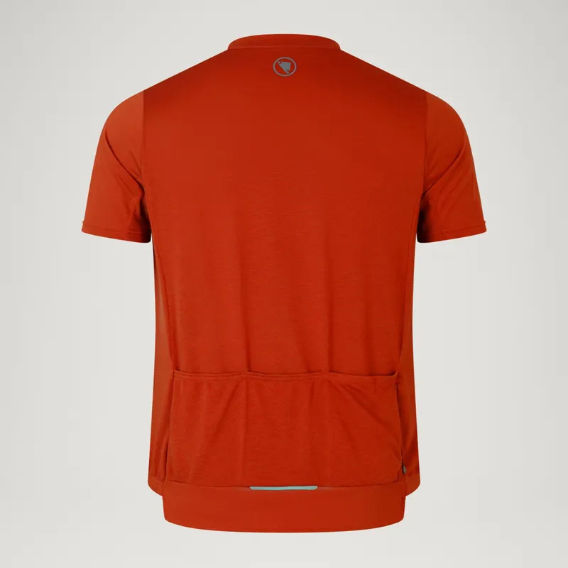 Endura Loop Men's Zipped Short Sleeve Jersey - Flame Red-1