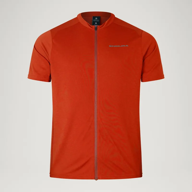 Endura Loop Men's Zipped Short Sleeve Jersey - Flame Red