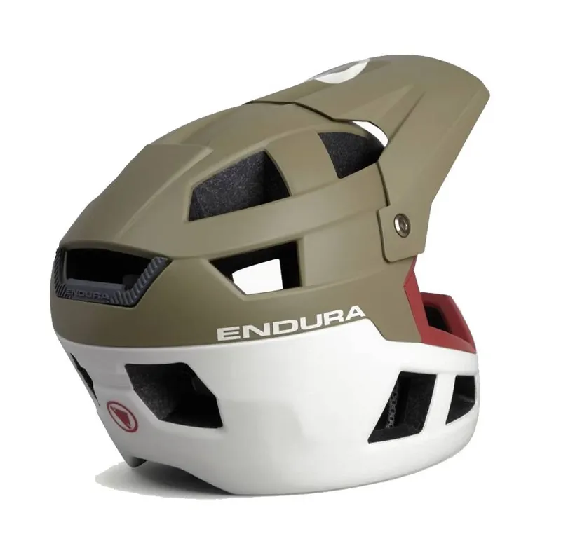 Endura SingleTrack Mips Full Face Helmet   Tweed Green-1
