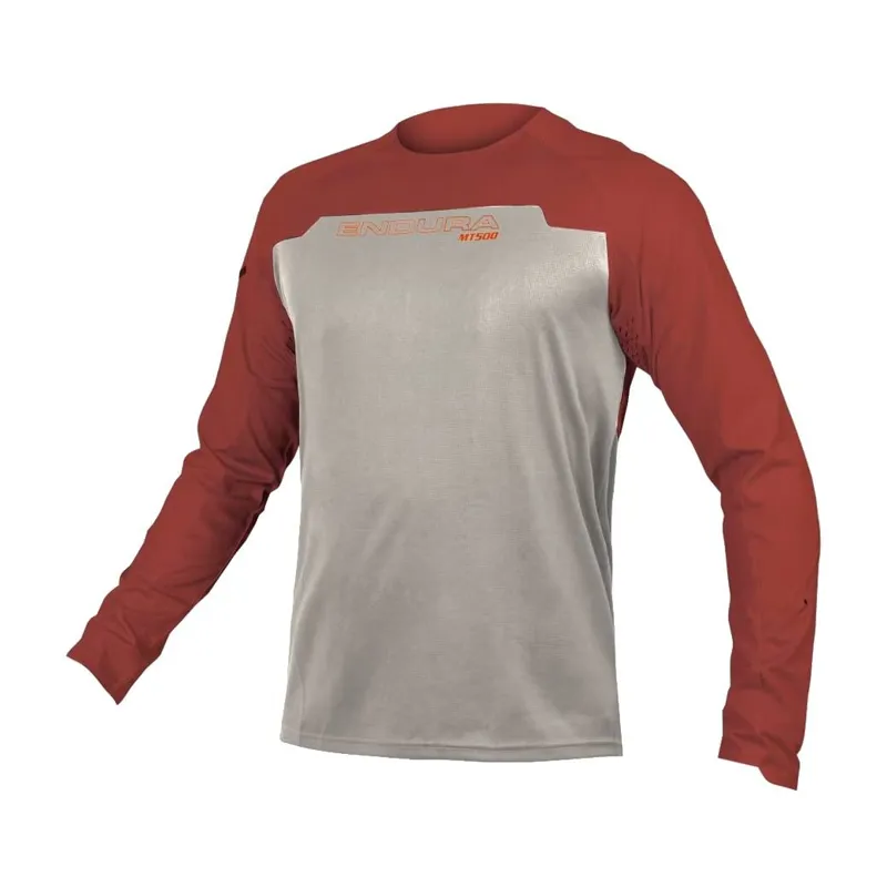Endura MT500 Burner Men's Long Sleeve Jersey - Brick