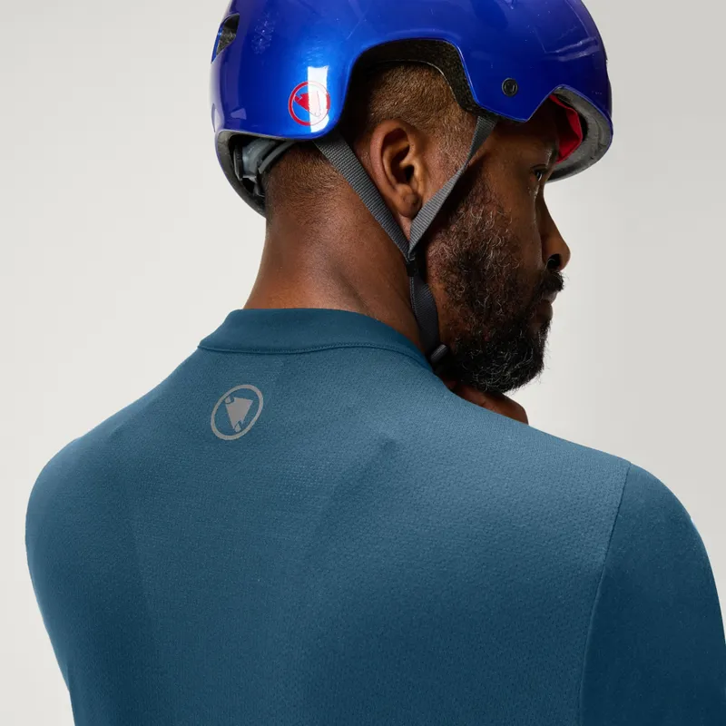 Endura Loop Men's Zipped Short Sleeve Jersey - Barra Blue-3
