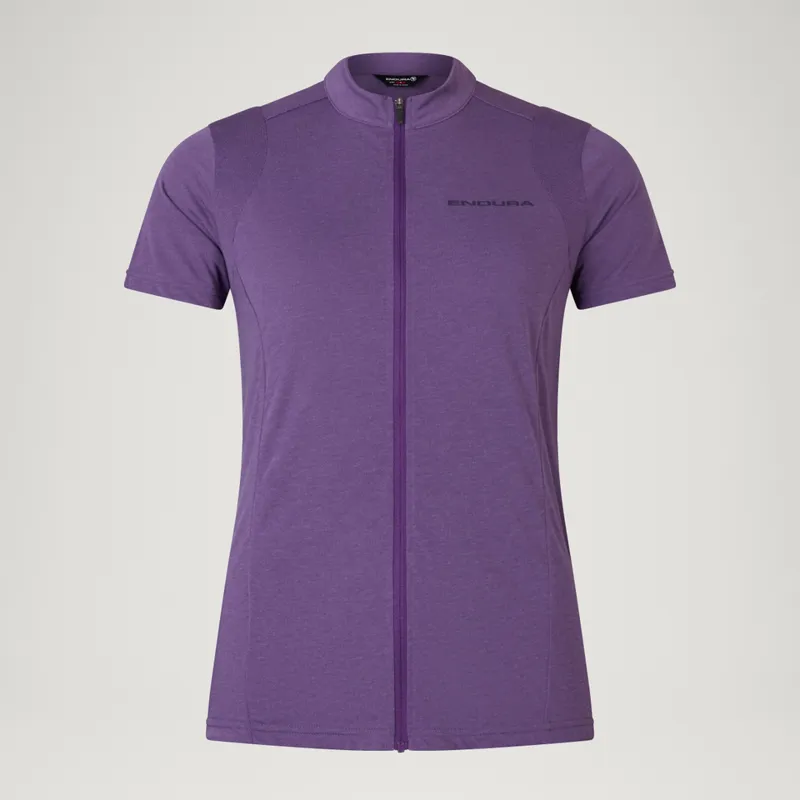 Endura Loop Women's Zipped Short Sleeve Jersey - Heather