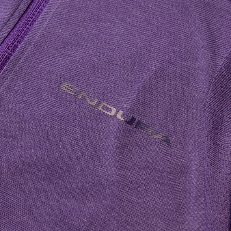 Endura Loop Women's Zipped Short Sleeve Jersey - Heather-3