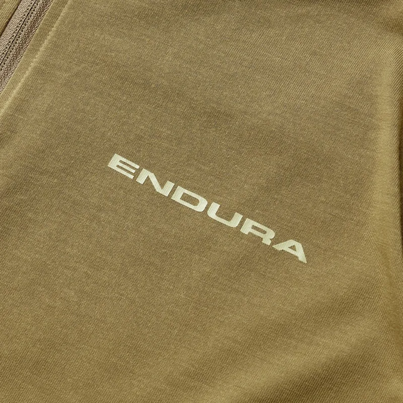 Endura Loop Men's Zipped Short Sleeve Jersey - Tweed Green-2