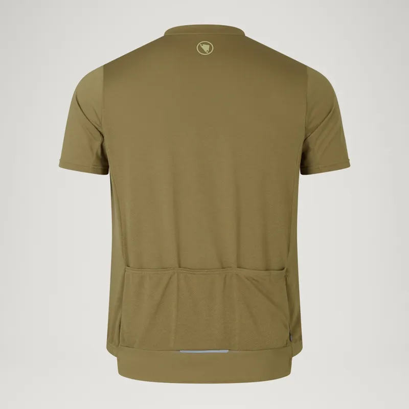 Endura Loop Men's Zipped Short Sleeve Jersey - Tweed Green-1