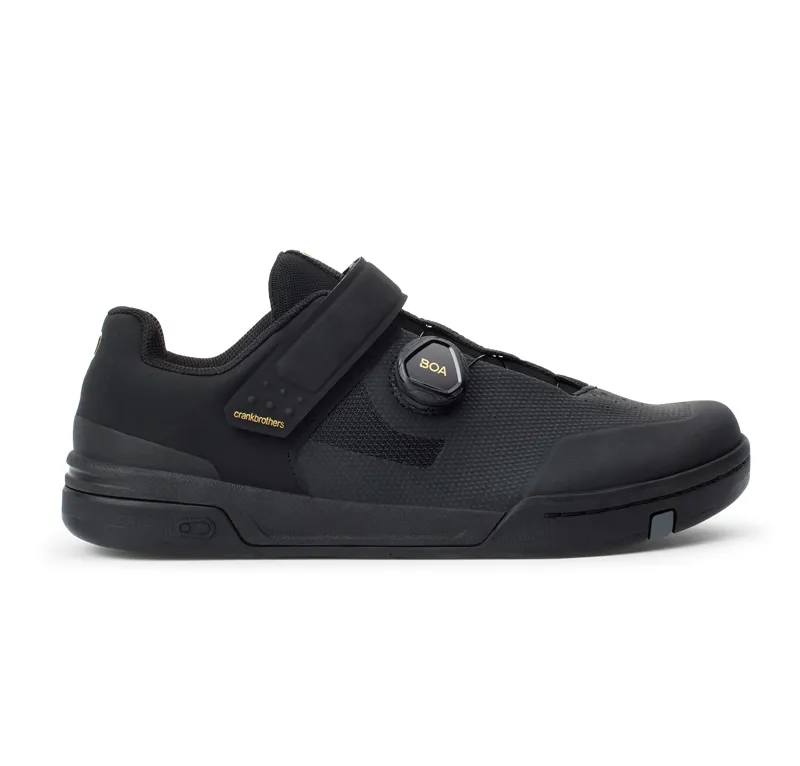 Crank Brothers Stamp Boa MTB Flat Shoe - Black/Gold-3