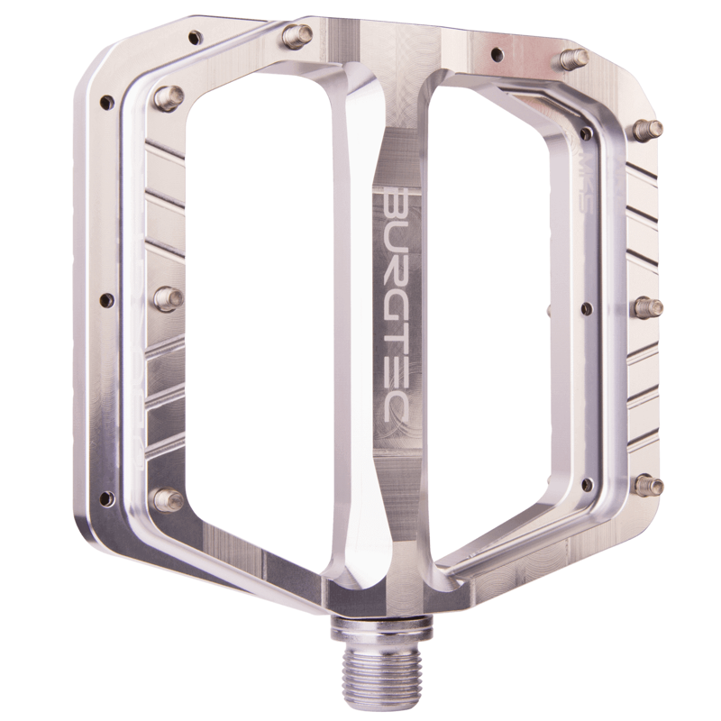 Burgtec Penthouse MK5 Flat MTB Pedals - Rhodium Silver
