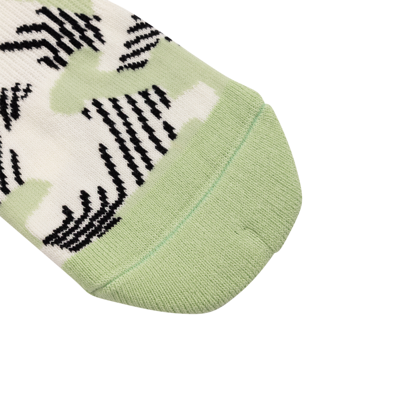 Burgtec Everyday Crew Patterned Sock - Snazzy Sage-1