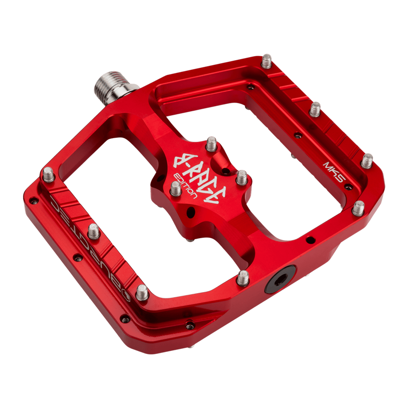 Burgtec Penthouse MK5 B-Rage Edition Flat MTB Pedals - Race Red-1