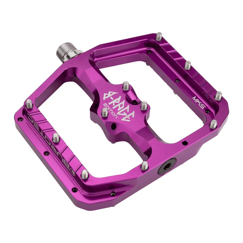 Burgtec Penthouse MK5 B-Rage Edition Flat MTB Pedals - Purple Rain-1