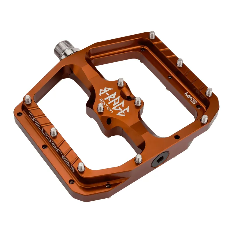 Burgtec Penthouse MK5 B-Rage Edition Flat MTB Pedals - Kash Bronze-1