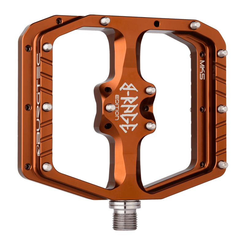 Burgtec Penthouse MK5 B-Rage Edition Flat MTB Pedals - Kash Bronze