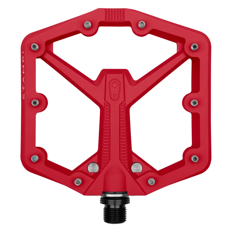 Crank Brothers Stamp 1 Gen 2 MTB Flat Pedals - Red-1