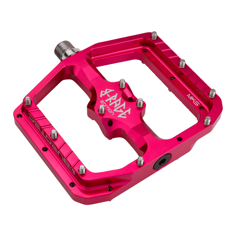 Burgtec Penthouse MK5 B-Rage Edition Flat MTB Pedals - Toxic Barbie Pink-1