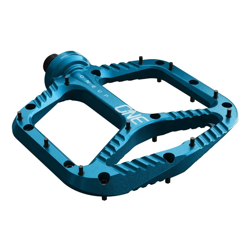 One Up Aluminium Flat MTB Pedals - Blue-1