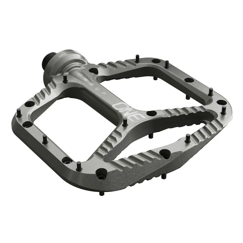 One Up Aluminium Flat MTB Pedals - Grey-1