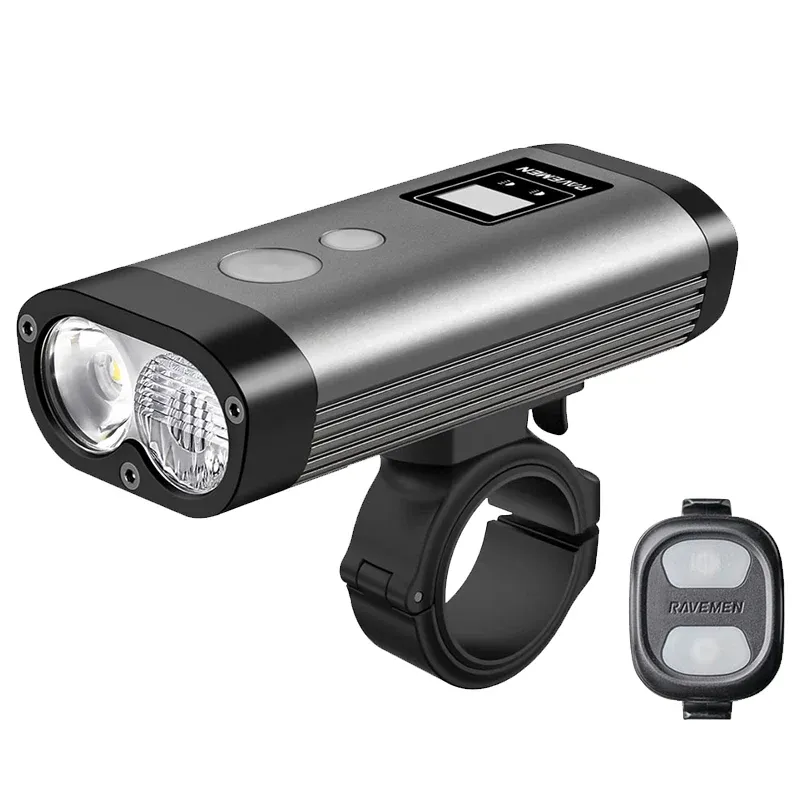 Ravemen PR2000 DuaLens USB 2000 Lumen Front Light - Grey/Black