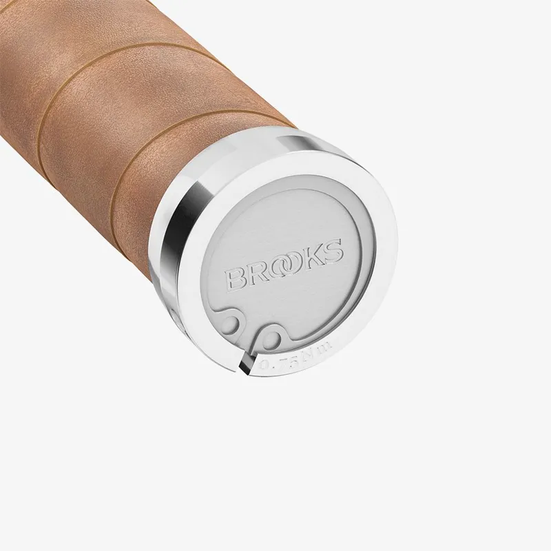 Brooks Slender Leather Grips - Pre Aged-2