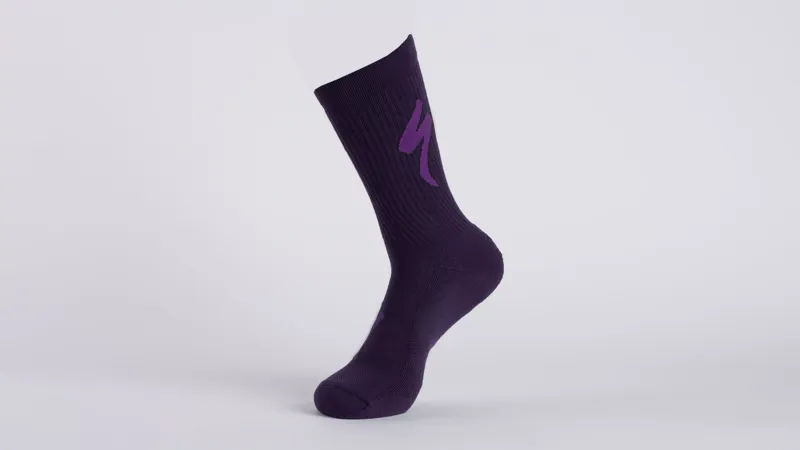 Specialized Techno MTB Tall Logo Men's Socks - Dusk/Purple Orchid-1