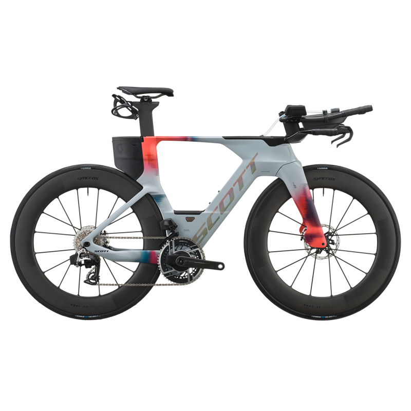 Scott Plasma RC Ultimate 2027 Carbon Triathlon Bike - Narwal Grey/Orange