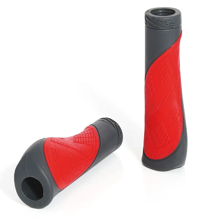 XLC GR-S17 Comfort Grips - 135mm - Red/Grey