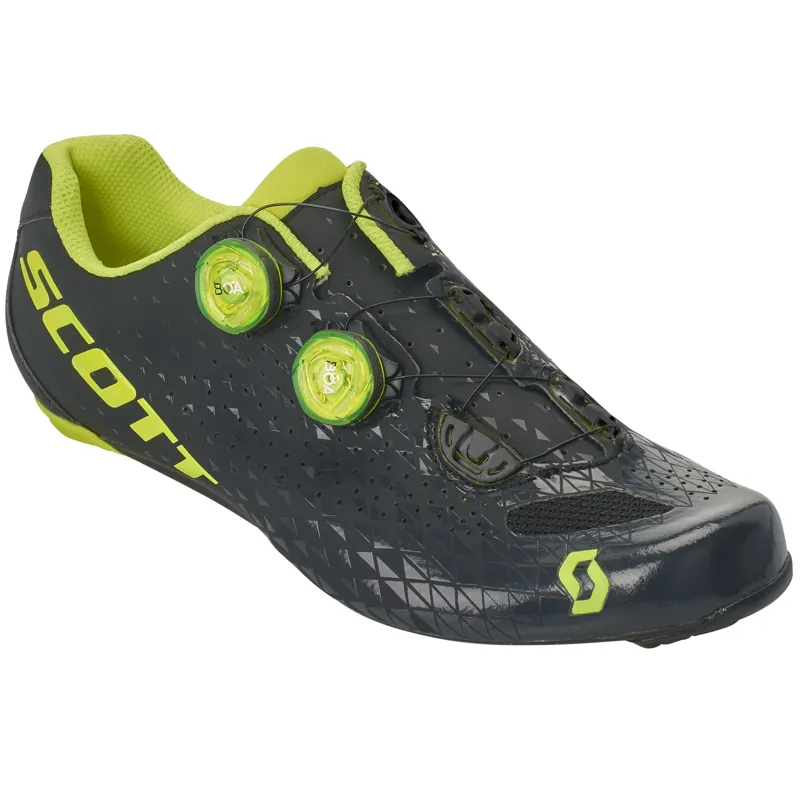 Scott Road RC Road Shoes - Matt Black/Sulphur Yellow-1