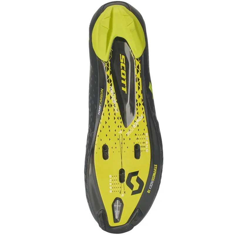 Scott Road RC Road Shoes - Matt Black/Sulphur Yellow-2
