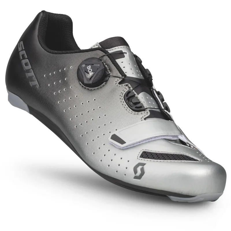 Scott Comp Boa Road Shoes - Black Fade/Metallic Silver