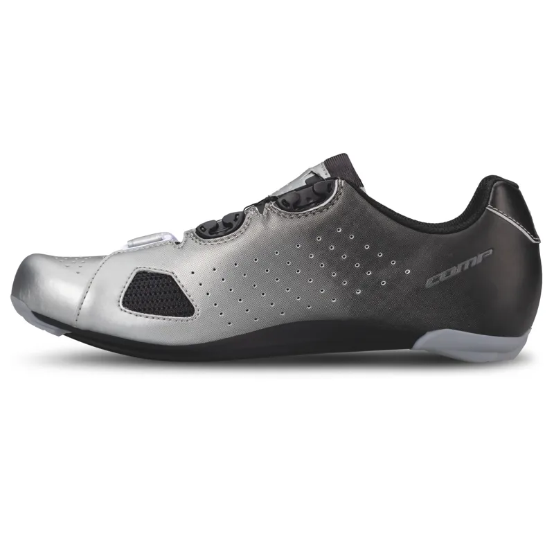 Scott Comp Boa Road Shoes - Black Fade/Metallic Silver-3