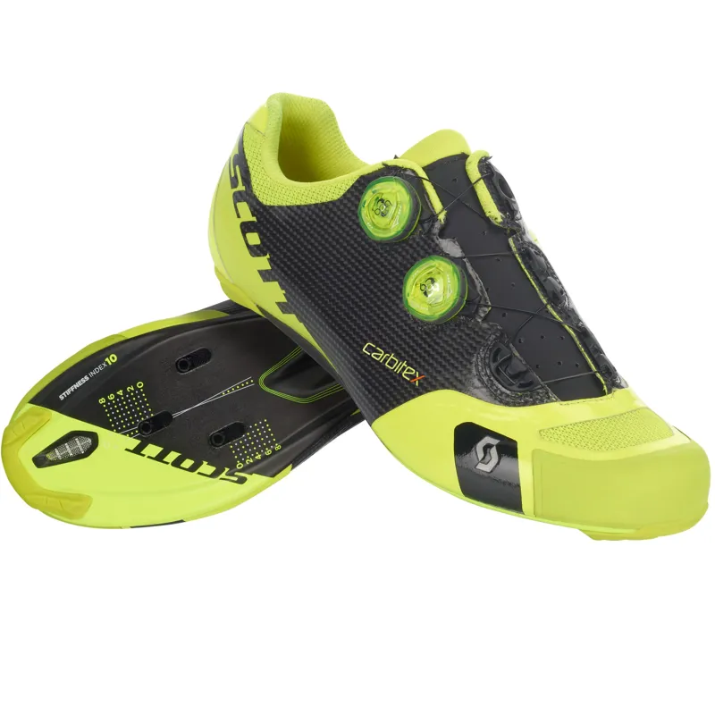 Scott RC SL Road Shoes - Black/Neon Yellow - Size 42