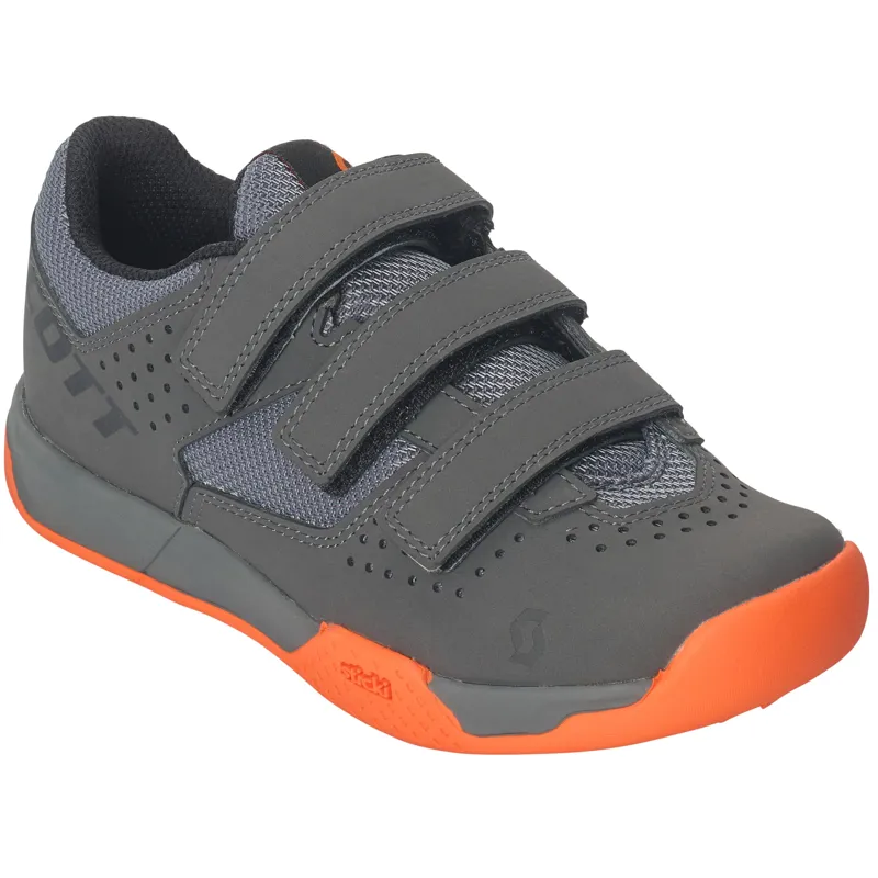Scott MTB AR Kids Shoes - Strap - Grey/Orange-1