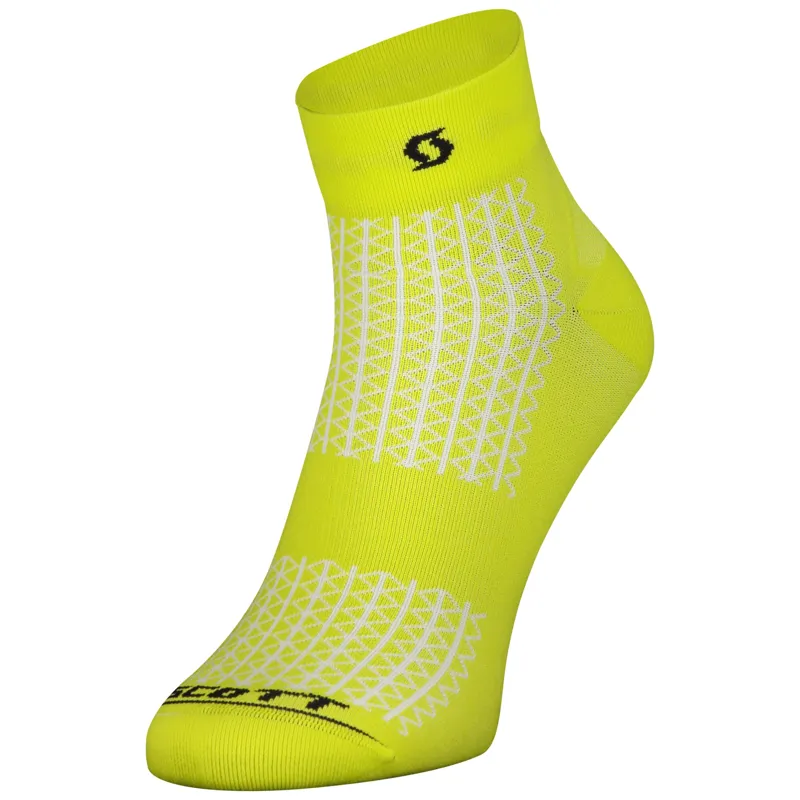 Scott Performance Quarter Socks - Sulphur Yellow/Black